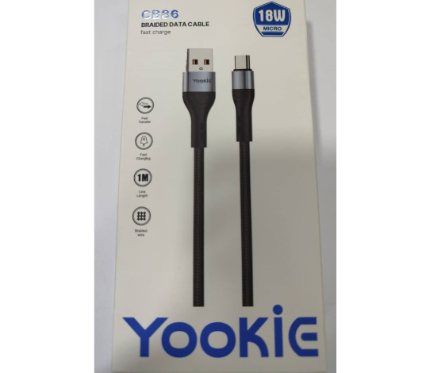 Accessories Chargers + Cables Yookie Smart Charging Micro Cable CB86_ 18W Black